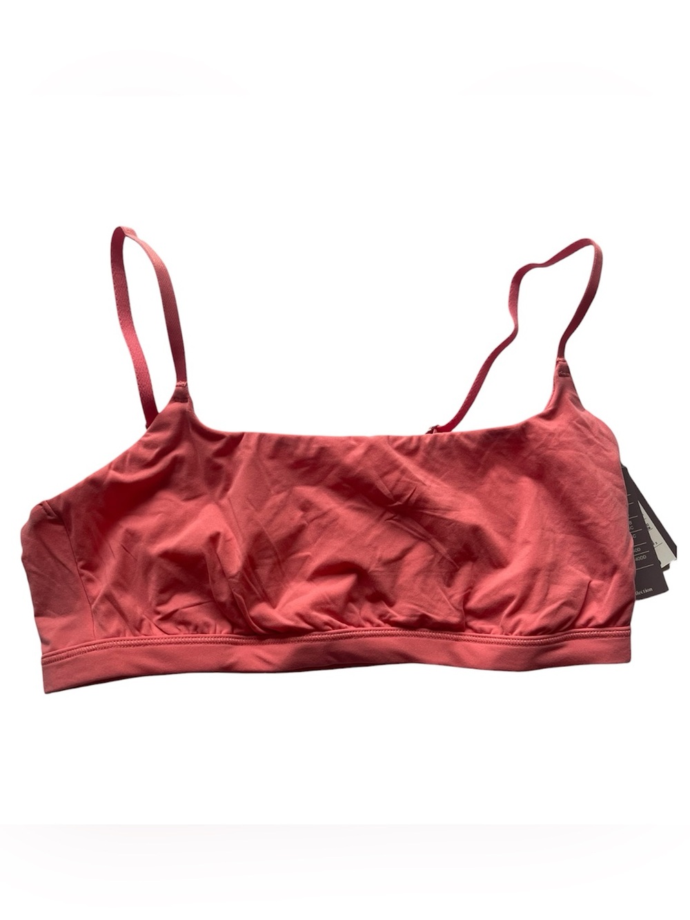 NWT Auden Luxe Stretch Unlined Scoop Bralette Coral Pink Medium